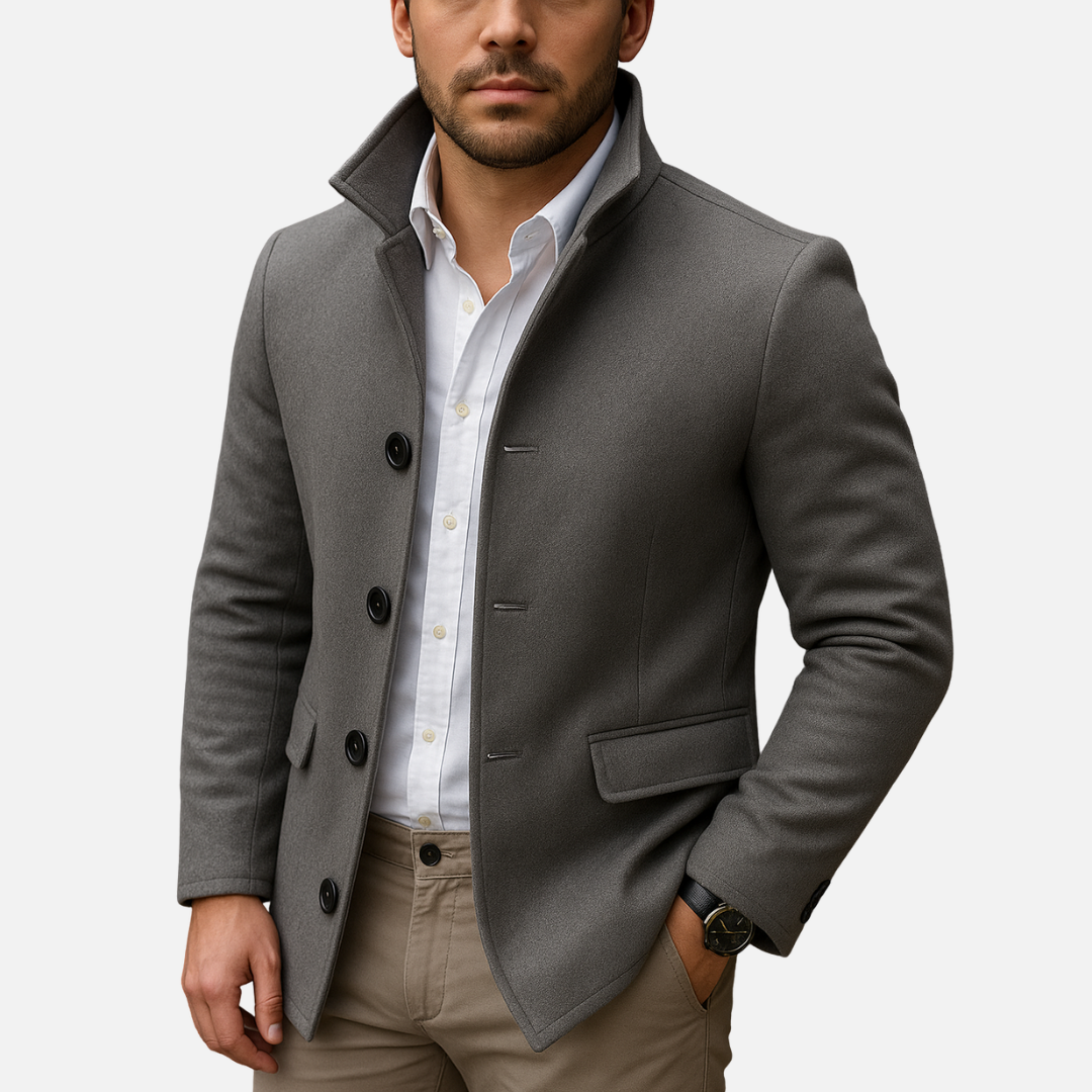 Men’s Slim Fit Wool Blend Coat