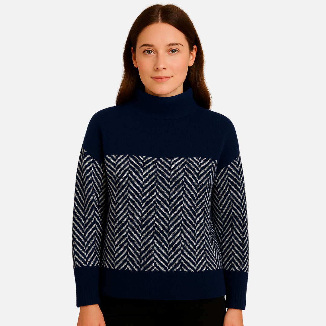 Women’s Wool Blend Sweater – Turtleneck