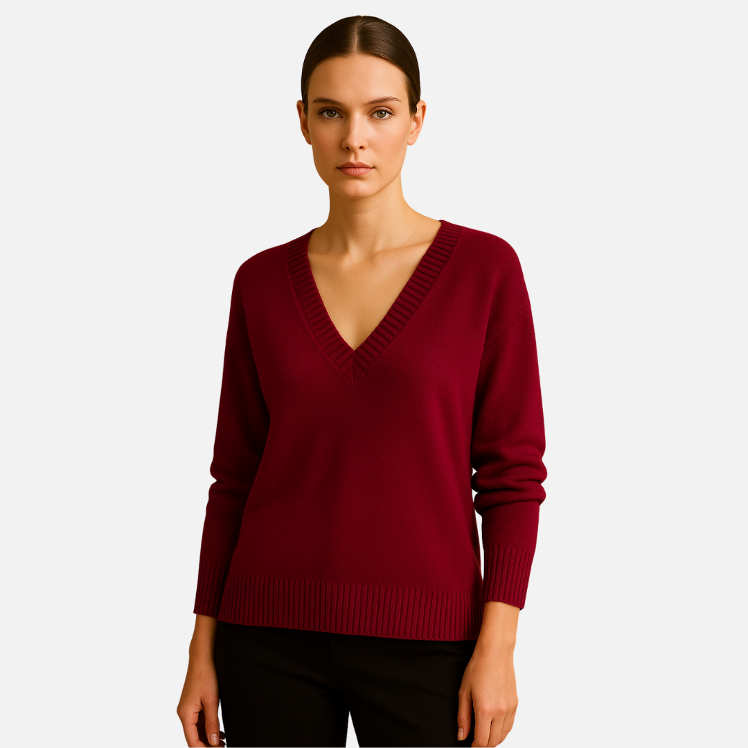 Women’s Deep V-Neck Sweater