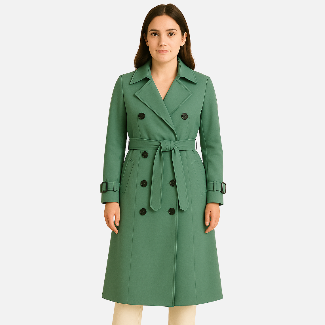Women’s Classic Trench Coat – Long Belted Overcoat