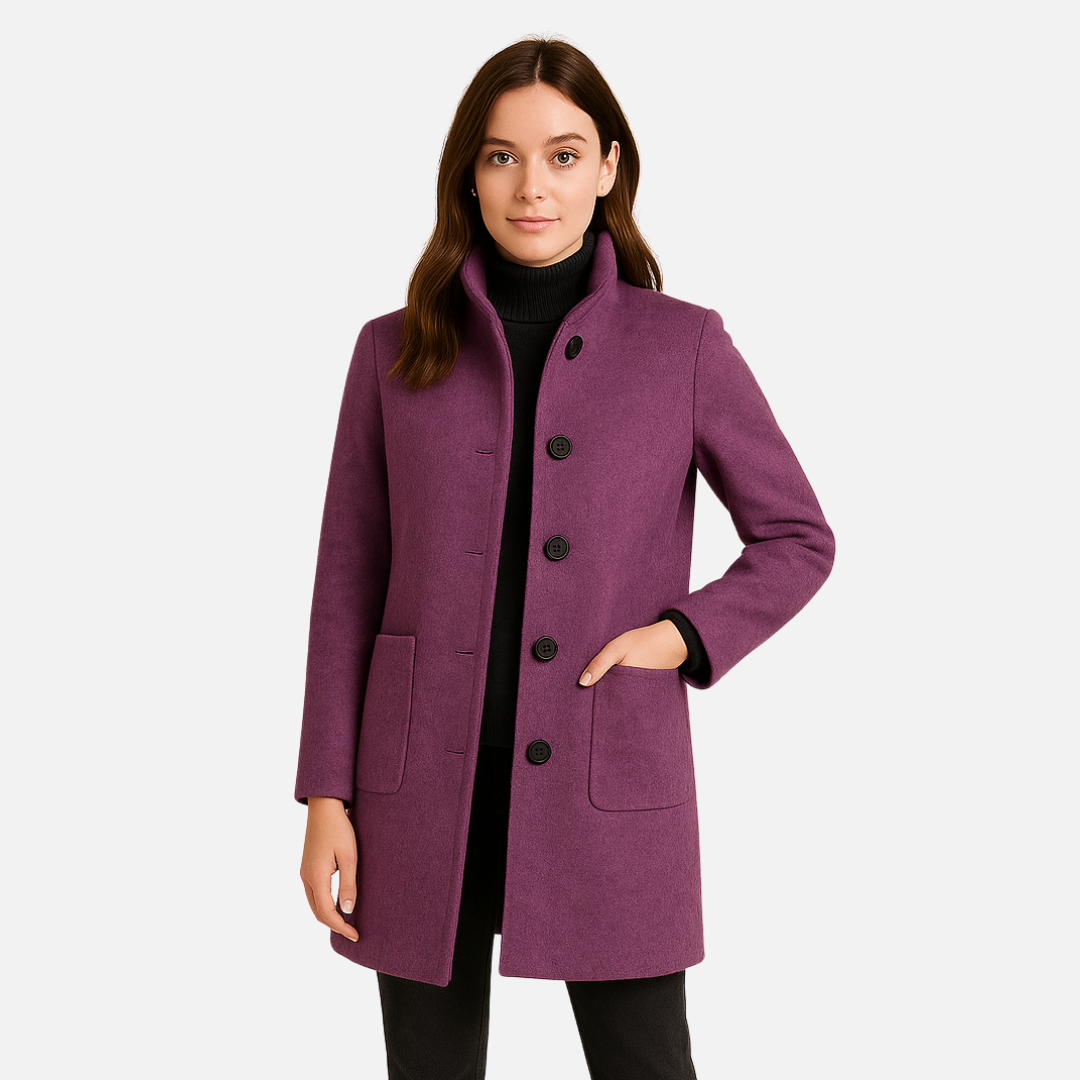 Women’s Wool Blend Coat – Winter Coat
