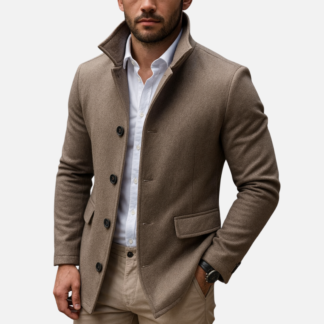 Men’s Slim Fit Wool Blend Coat