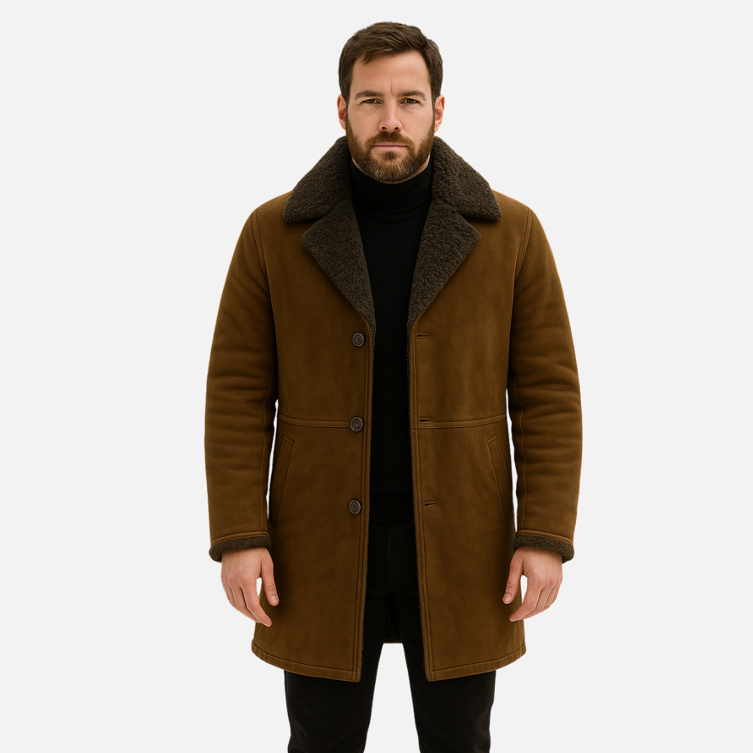 Men’s Lined Leather Coat