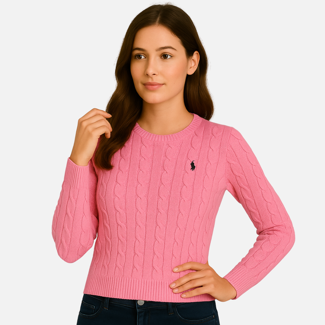 Women’s Cable Knit Sweater – Classic Pullover