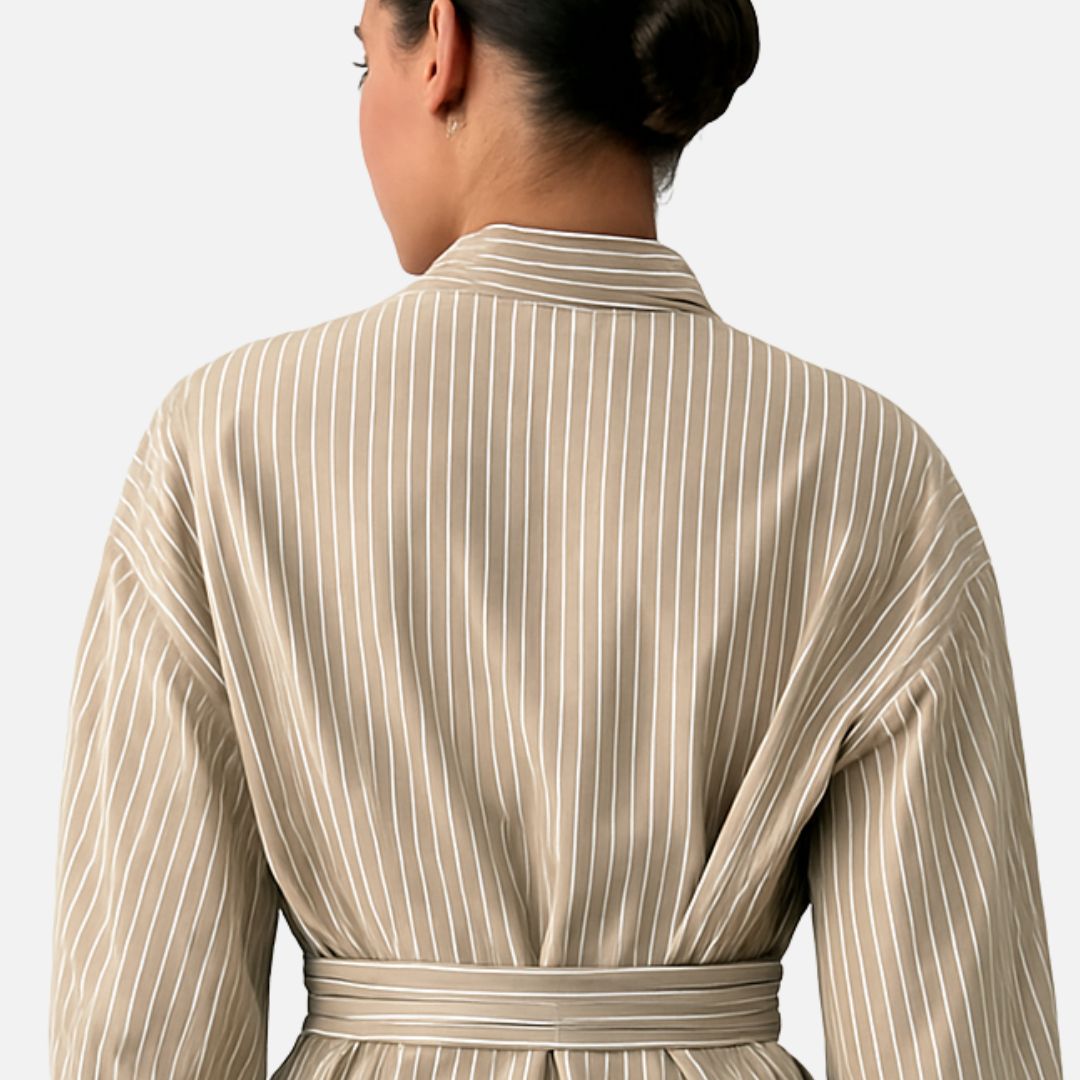 Women's Pleated Tailored Blazer - Belted Blazer