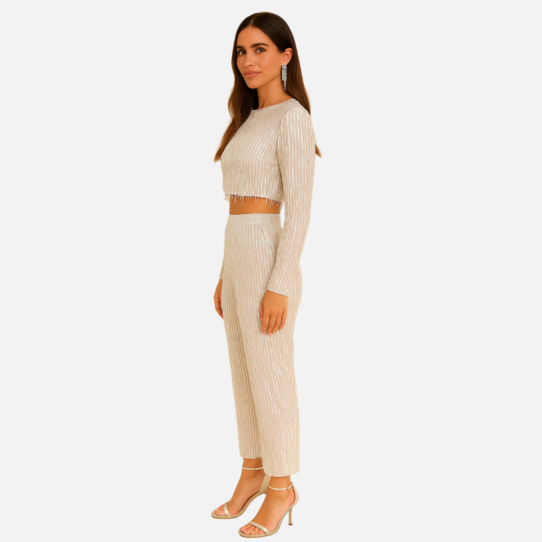 Women’s Sparkling Fringe Set – Glamorous Outfit
