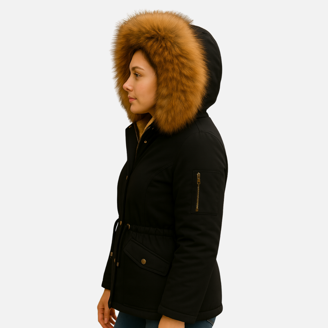 Women’s Lined Winter Parka – Warm Hooded Coat