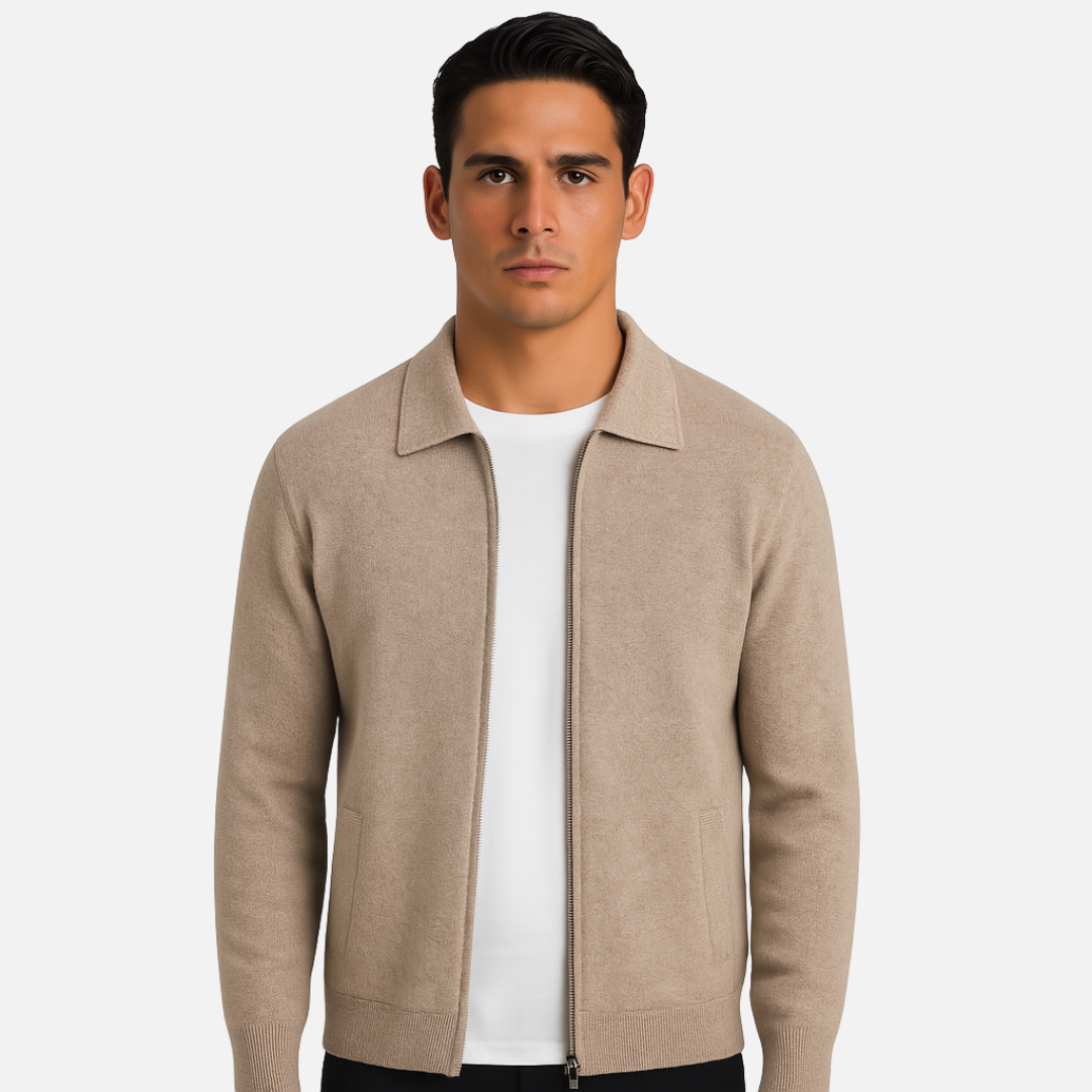 Men's Cashmere Full-Zip Vest - Cashmere Jacket
