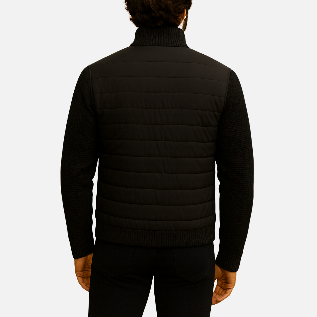 Men's Classic Elegant Jacket - Stand-Up Collar Coat