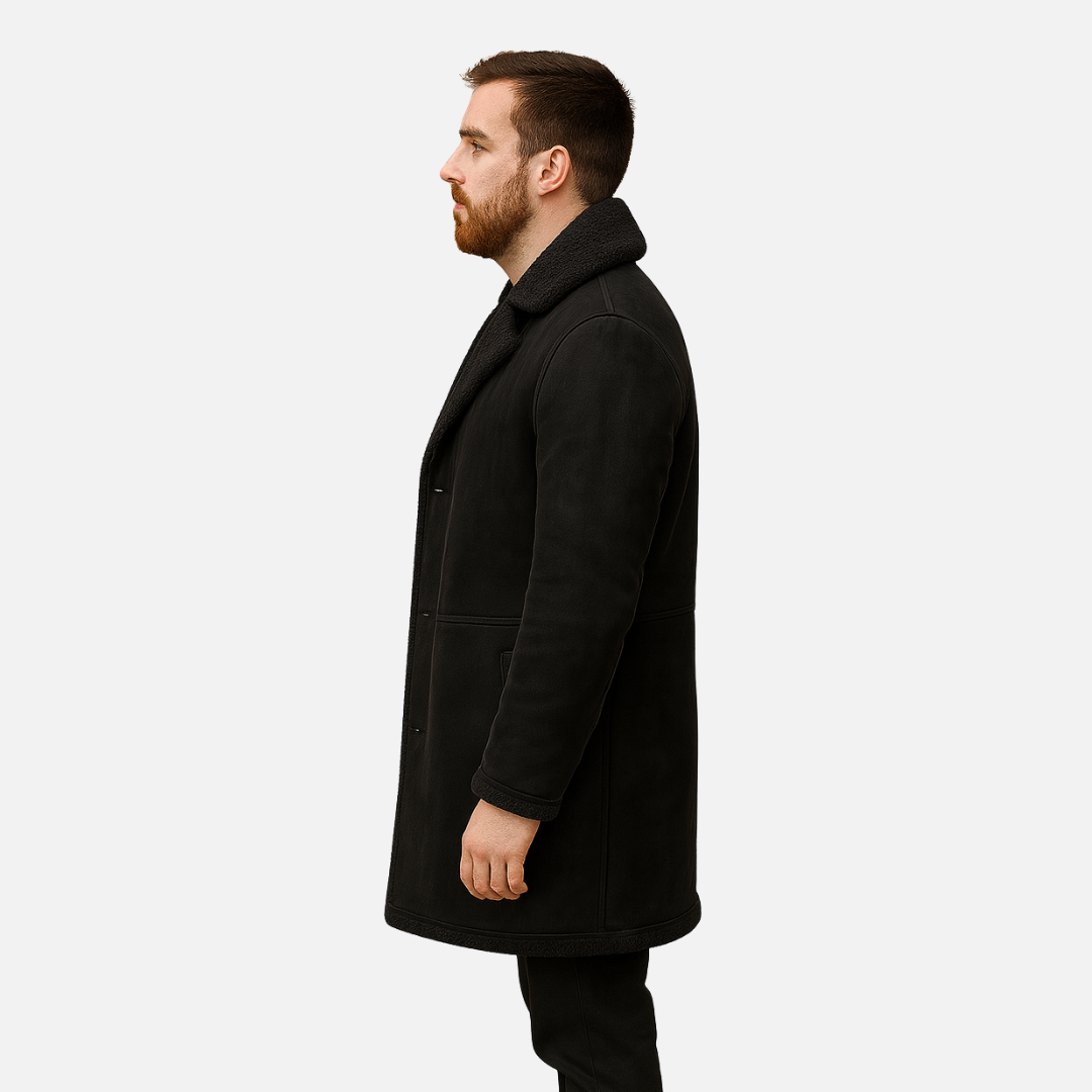 Men’s Lined Leather Coat