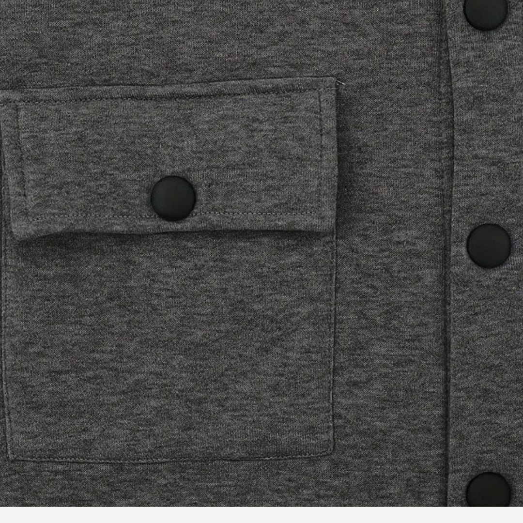 Men's Casual Long Sleeve Overshirt - Casual Knitted Jacket