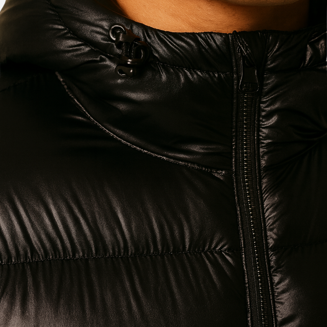 Men’s Glossy Puffer Jacket – Warm Quilted Winter Coat