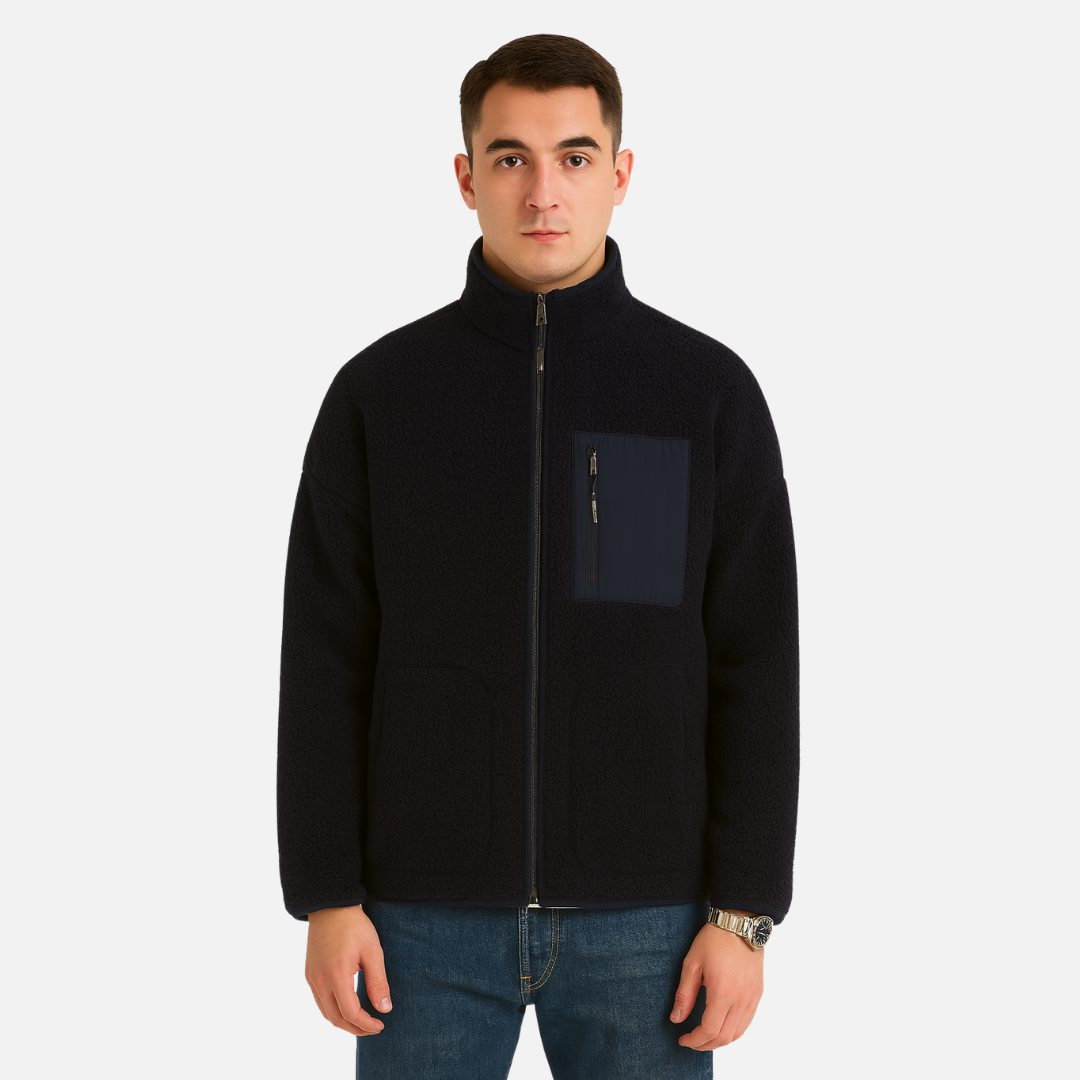 Men’s Fleece Zip Jacket - Warm Outerwear