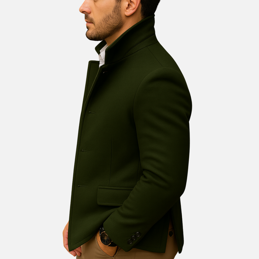 Men’s Slim Fit Wool Blend Coat