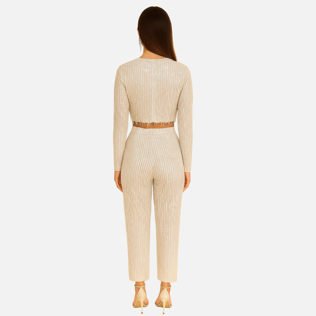 Women’s Sparkling Fringe Set – Glamorous Outfit