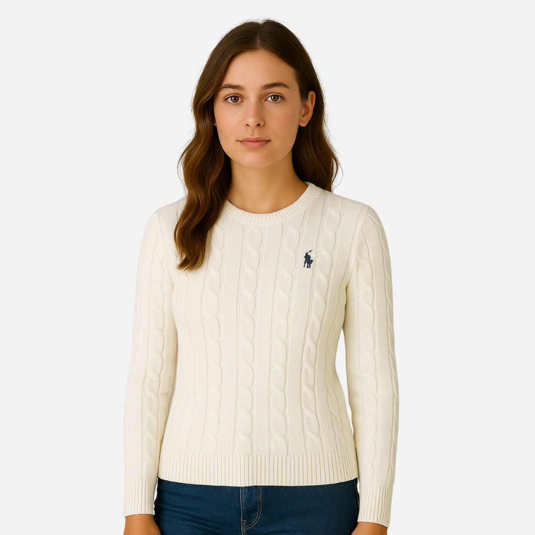 Women’s Cable Knit Sweater – Classic Pullover