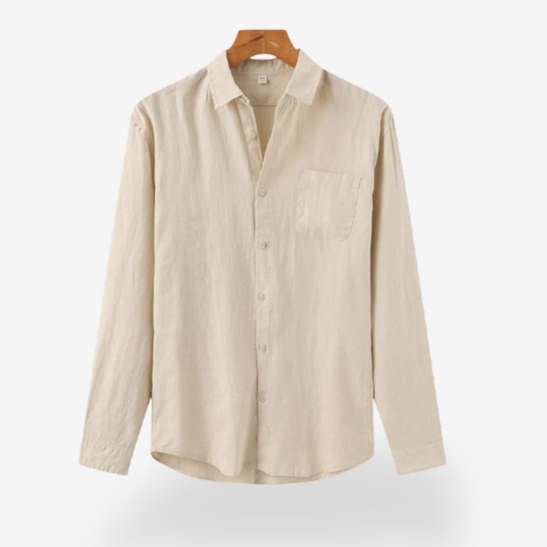Men’s Casual Long Sleeve Linen Shirt – Lightweight & Breathable Summer Shirt