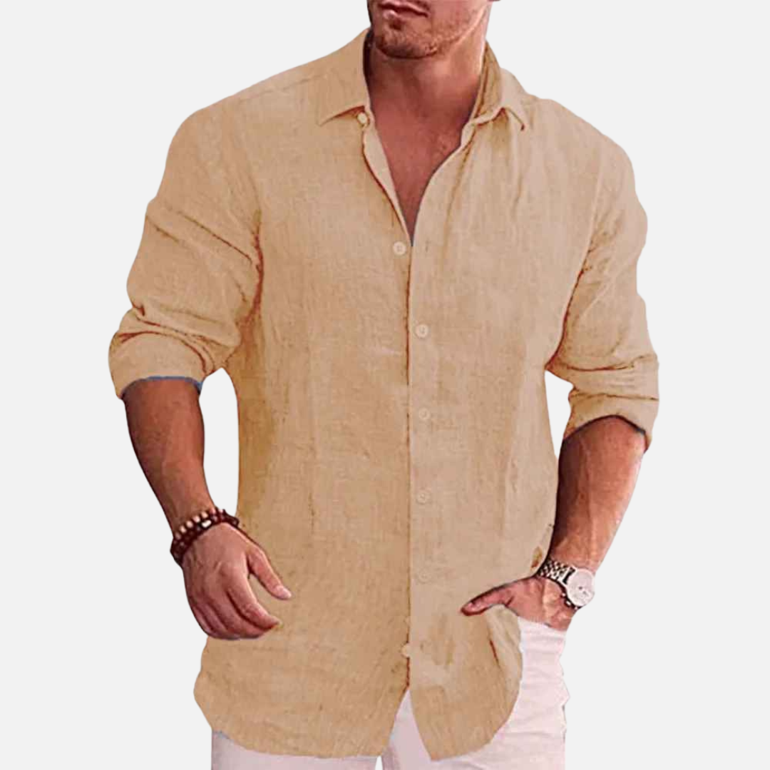 Men’s Long Sleeve Linen Shirt