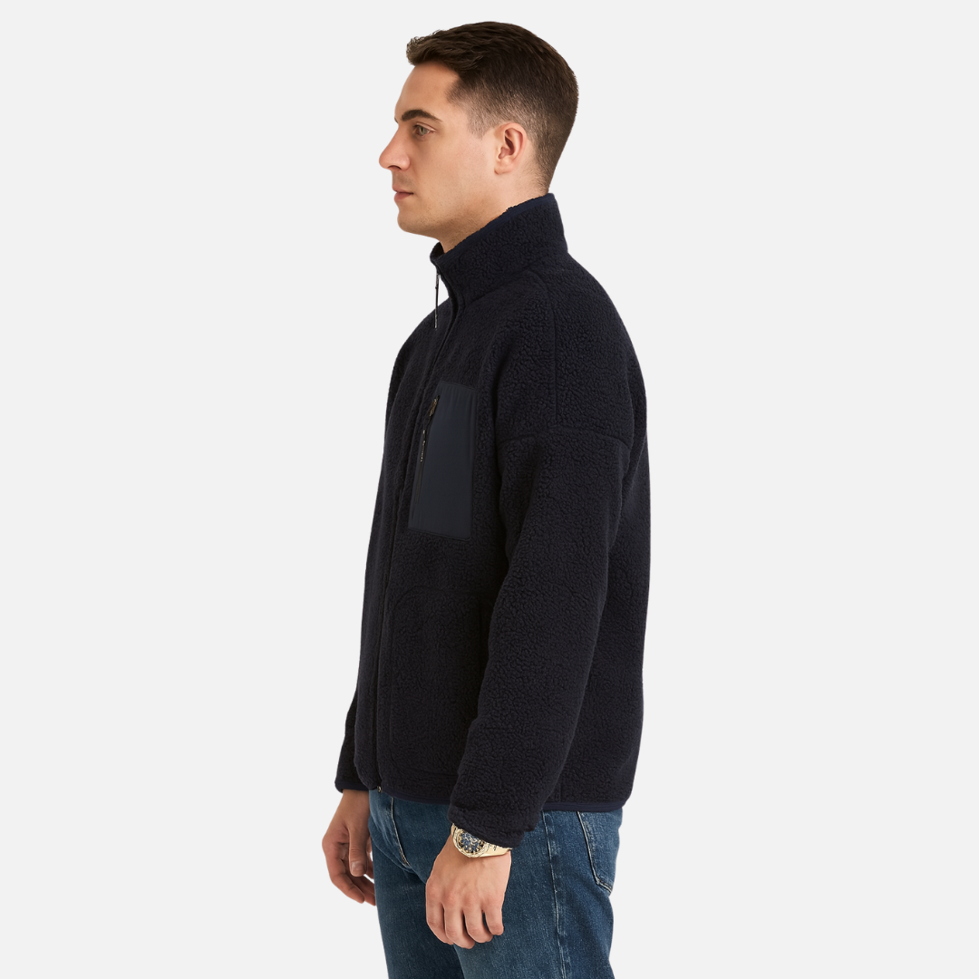 Men’s Fleece Zip Jacket - Warm Outerwear