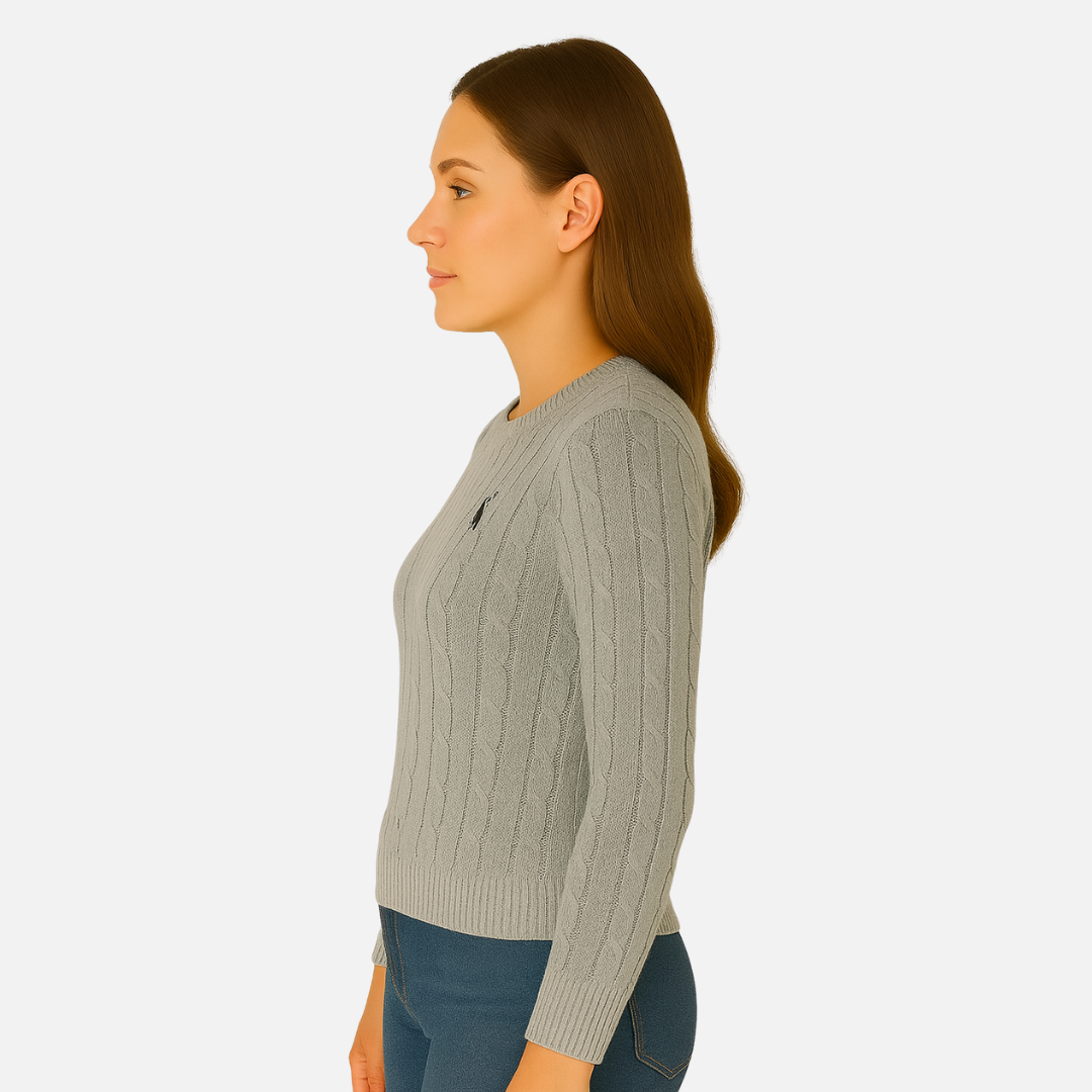 Women’s Cable Knit Sweater – Classic Pullover