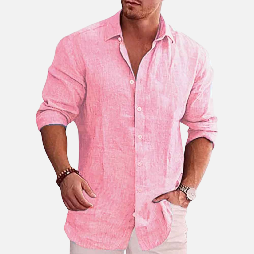 Men’s Long Sleeve Linen Shirt