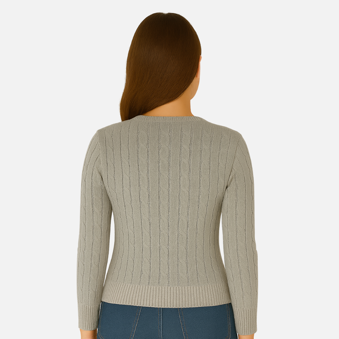 Women’s Cable Knit Sweater – Classic Pullover