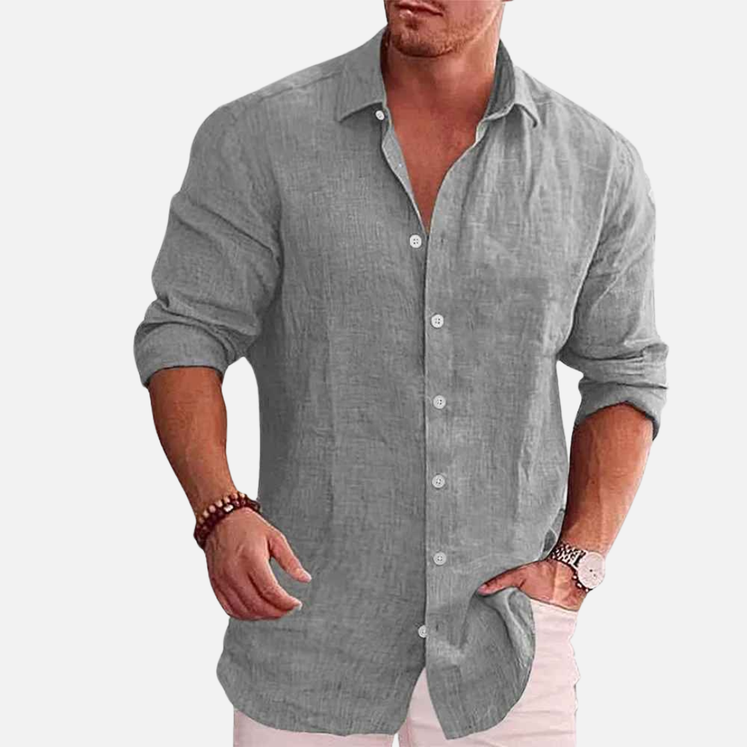 Men’s Long Sleeve Linen Shirt