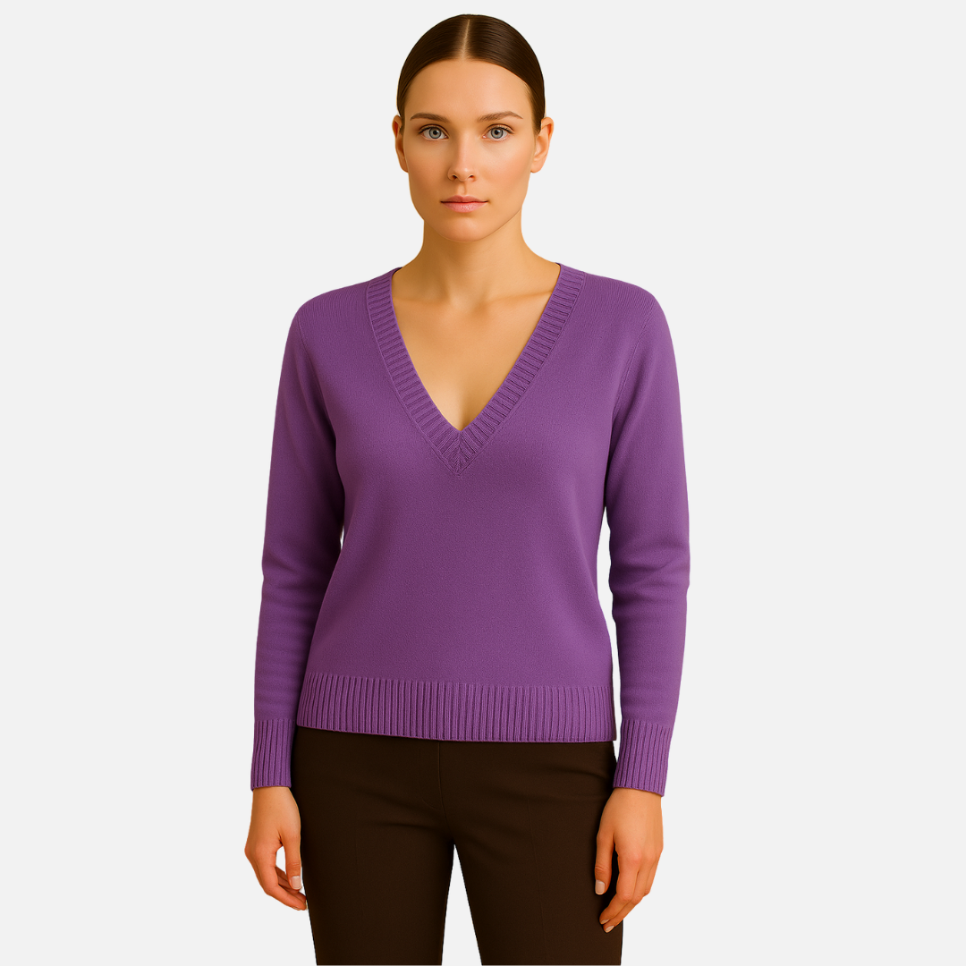 Women’s Deep V-Neck Sweater
