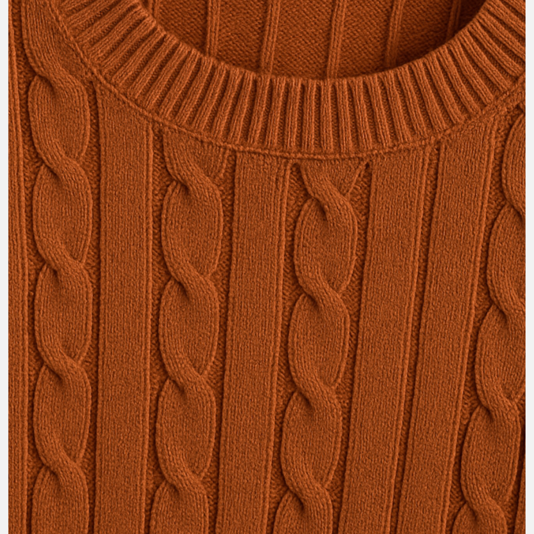 Men’s Cable Knit Sweater – Classic Pullover