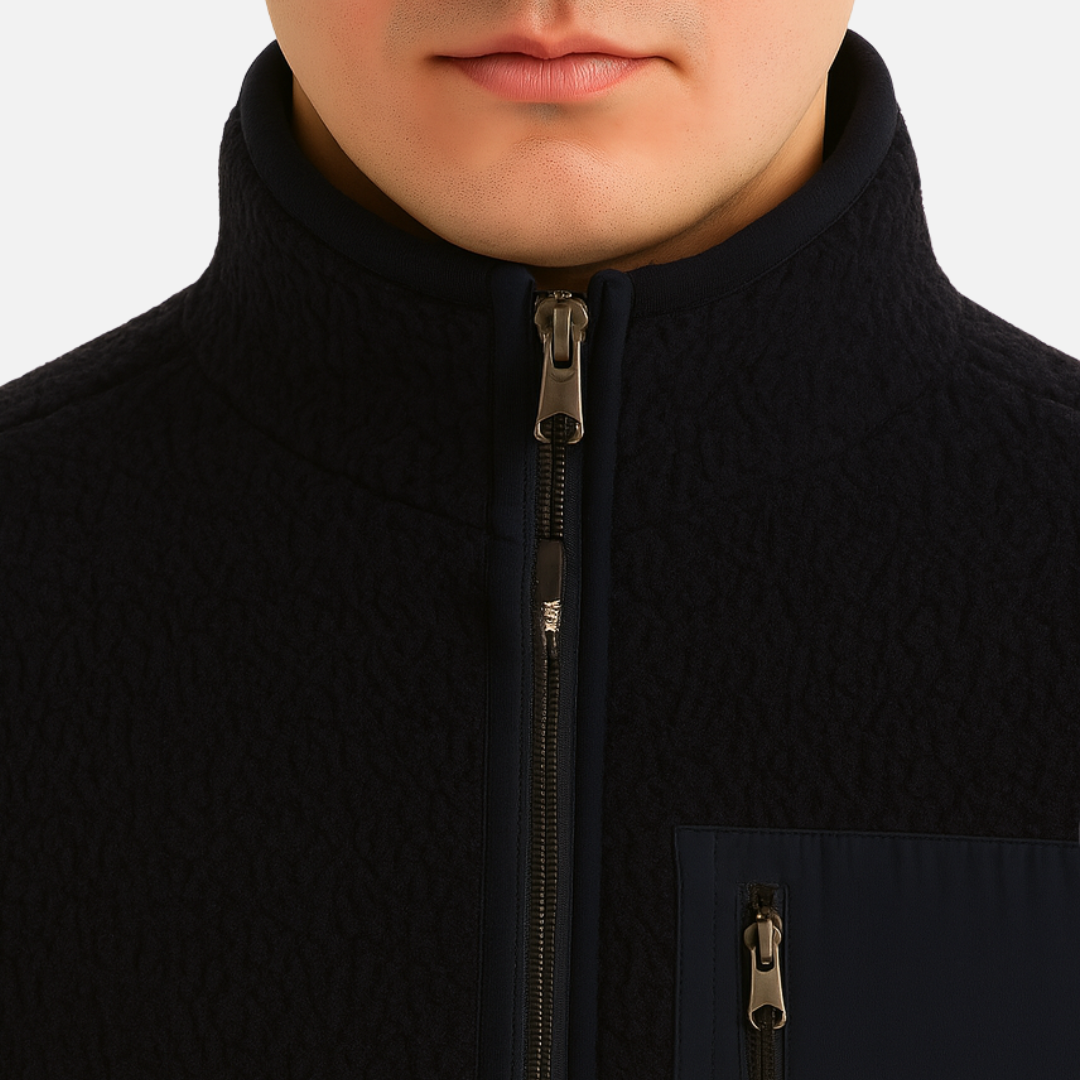 Men’s Fleece Zip Jacket - Warm Outerwear