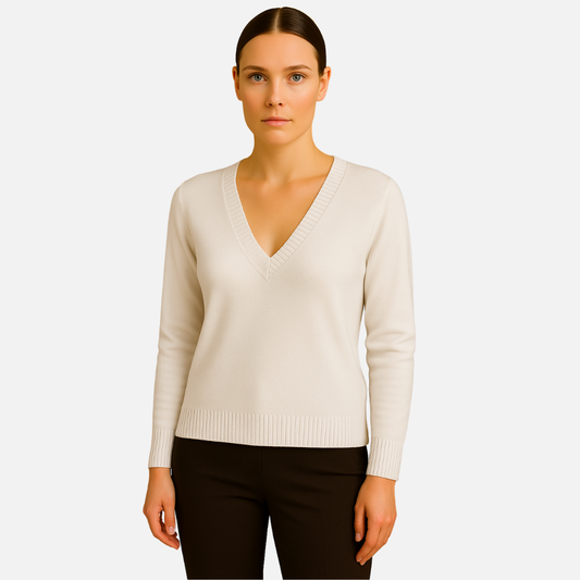 Women’s Deep V-Neck Sweater