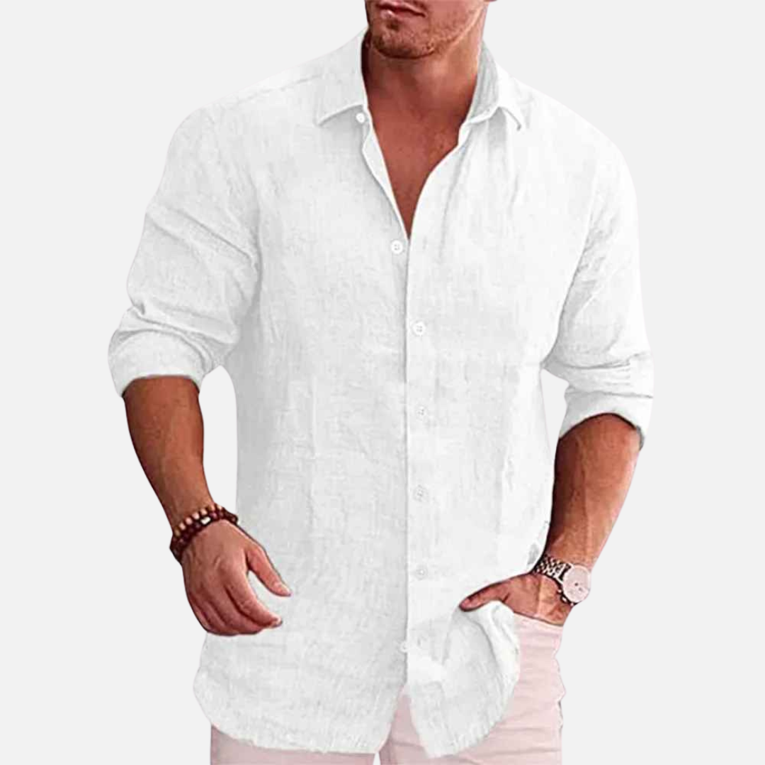 Men’s Long Sleeve Linen Shirt