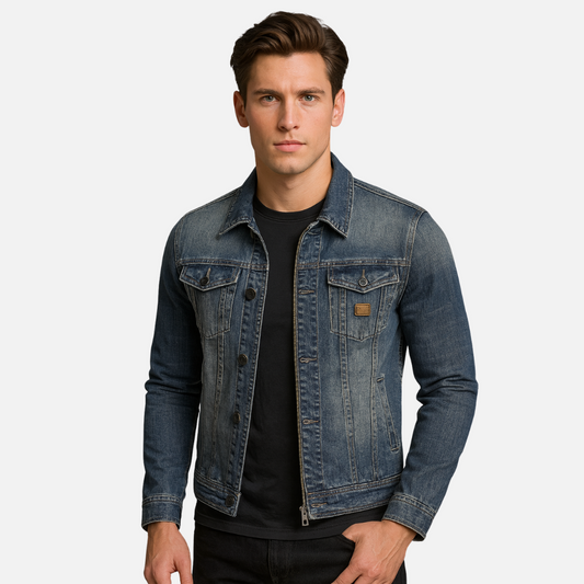 Faded Denim Jacket – Vintage Style Jacket