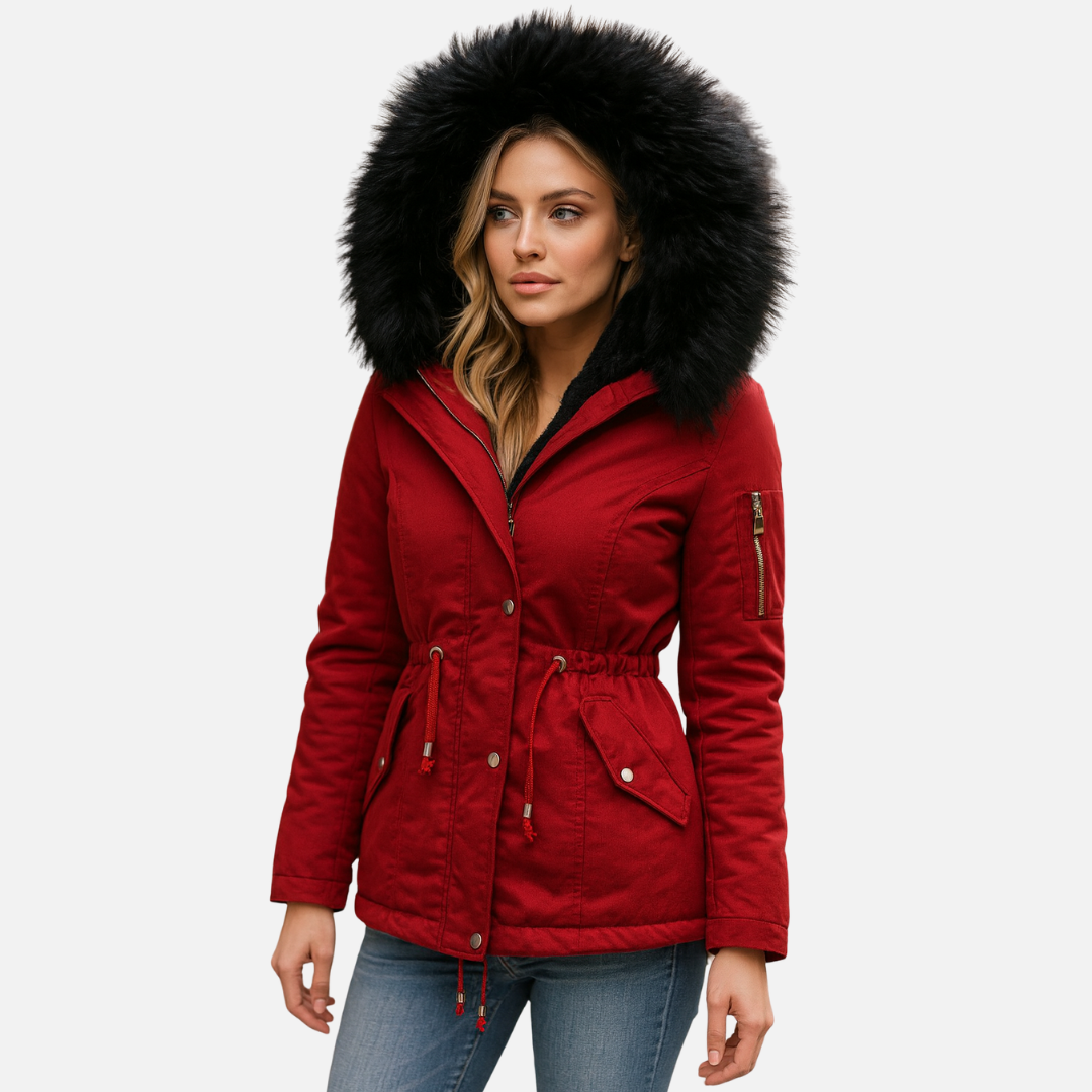 Women’s Lined Winter Parka – Warm Hooded Coat