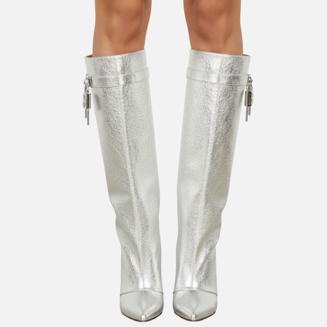 Women’s Knee-High Boots with Lock Detail