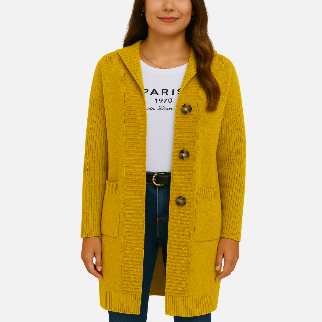 Women’s Long Knit Hooded Cardigan