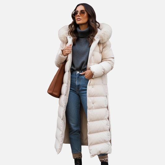 Women’s Long Puffer Coat  – Warm Winter Jacket