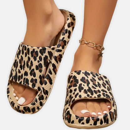 Women’s Leopard Print Slide Sandals