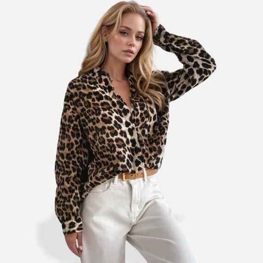 Women's Leopard Oversized Shirt