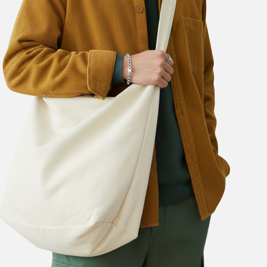 Men’s Oversized Canvas Shoulder Bag