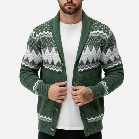Men's Christmas Cardigan - Ugly Christmas Buttoned Sweater