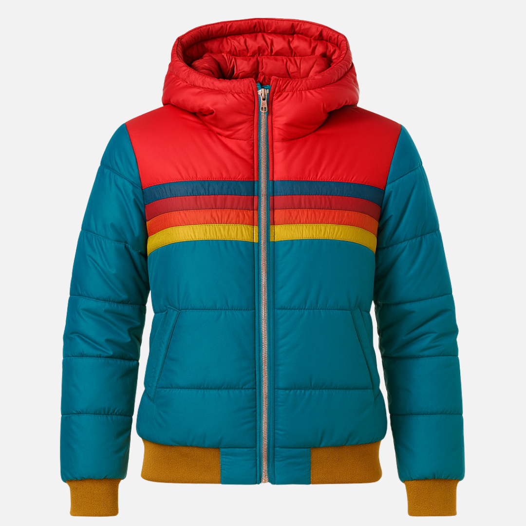 Women’s Retro Colour Puffer Warm Jacket