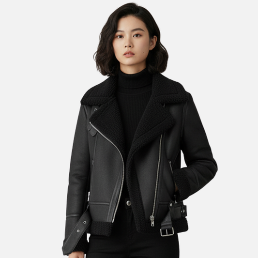 Women’s Leather Jacket - Cropped Look