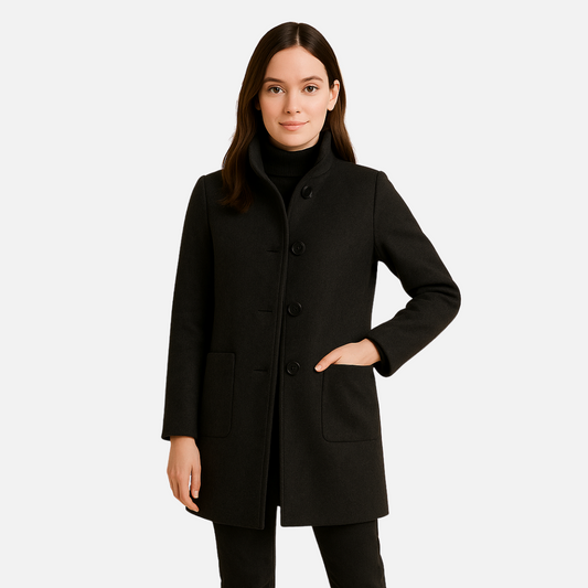 Women’s Wool Blend Coat – Winter Coat