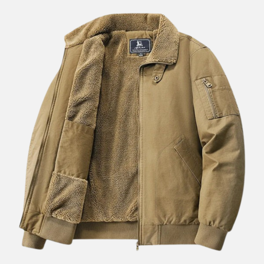 Men’s Warm Lined Winter Jacket – Warm Fleece Interior