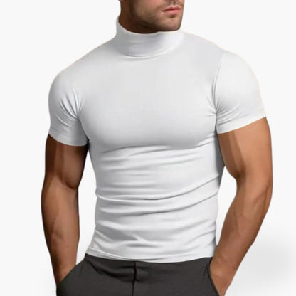 Men's Slimfit Turtleneck T-Shirt with Stretch