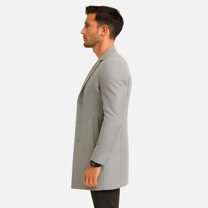 Men’s Slim Fit Wool Blend Coat – Classic & Elegant Tailored Outerwear