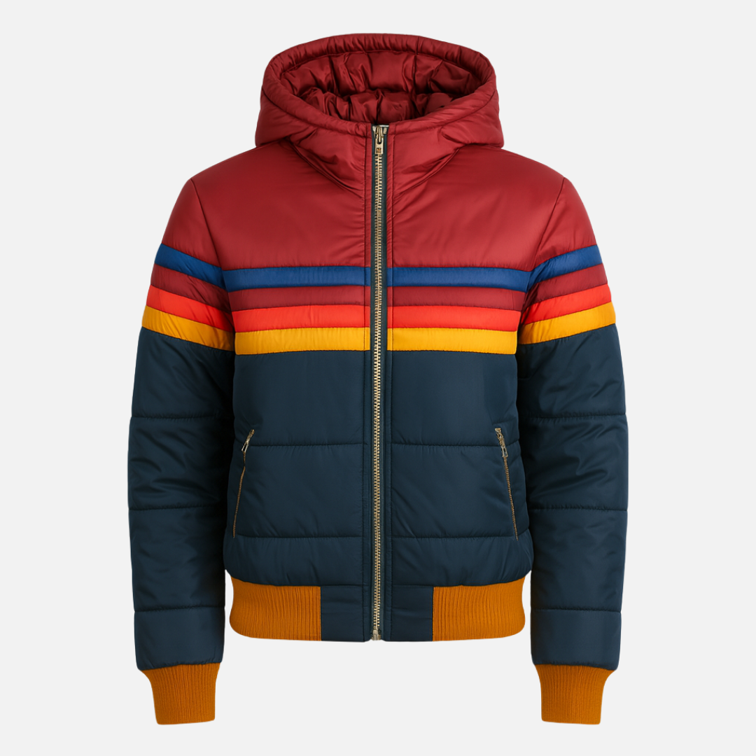 Women’s Retro Colour Puffer Warm Jacket