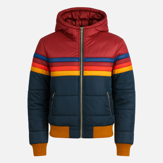 Women’s Retro Colour Puffer Warm Jacket