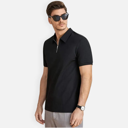 Men’s Short Sleeve Polo with Zipper